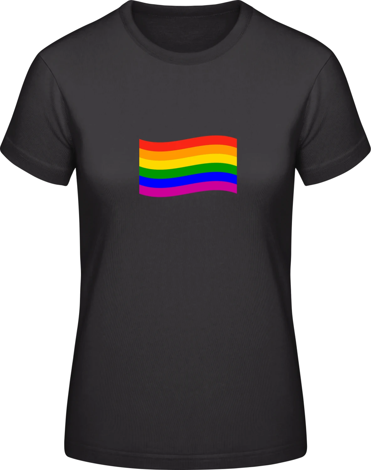 Glory Rainbow Flag - Black #E190 women T-Shirt - Front