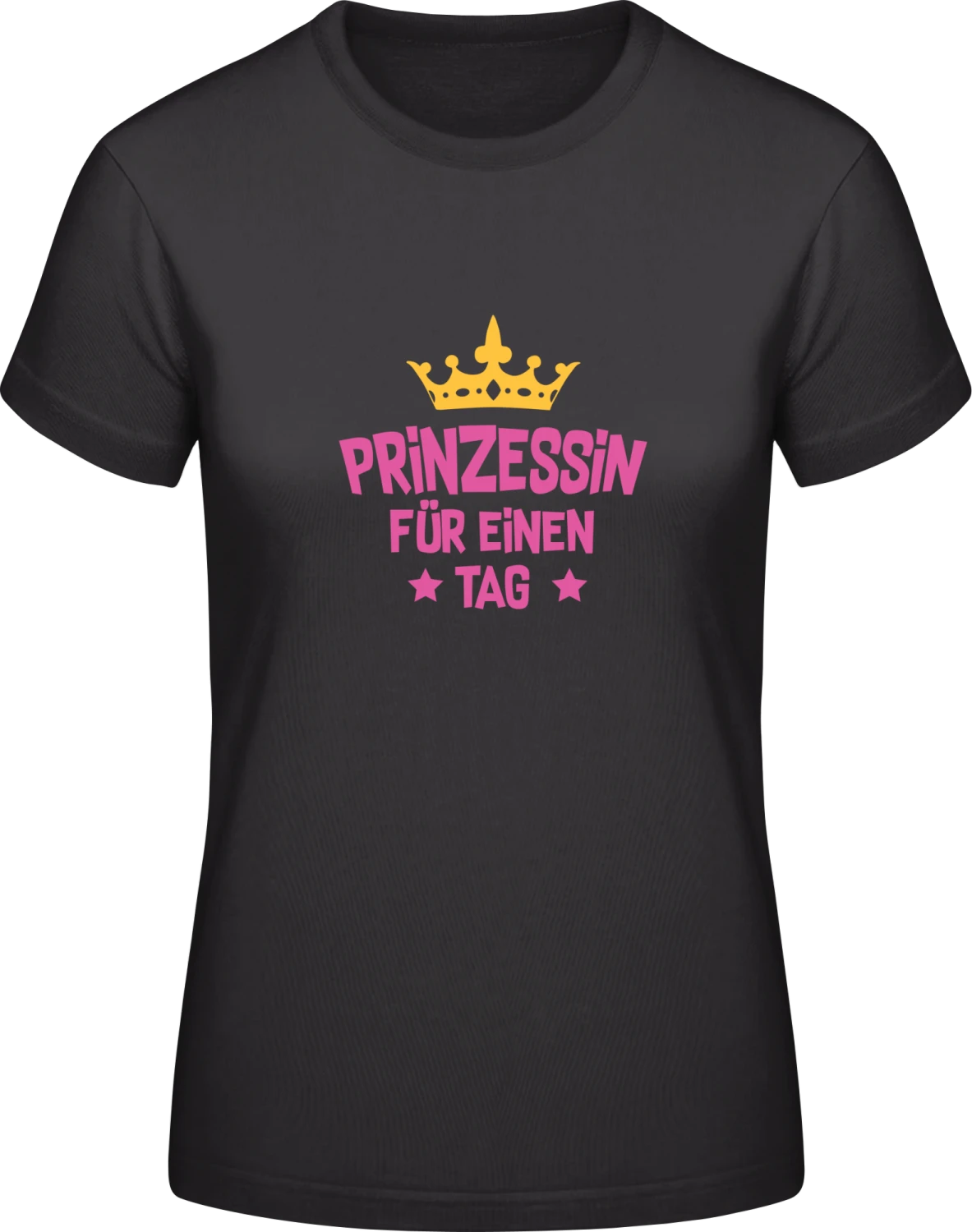 Prinzessin für einen Tag - Black #E190 women T-Shirt - Front