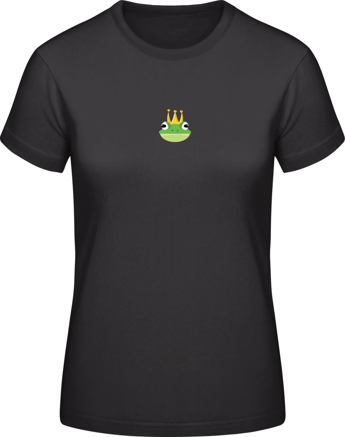 Frog King Head - Black #E190 women T-Shirt - Front