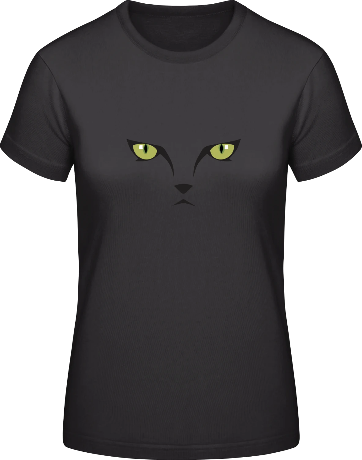 Cat Eyes - Black #E190 women T-Shirt - Front