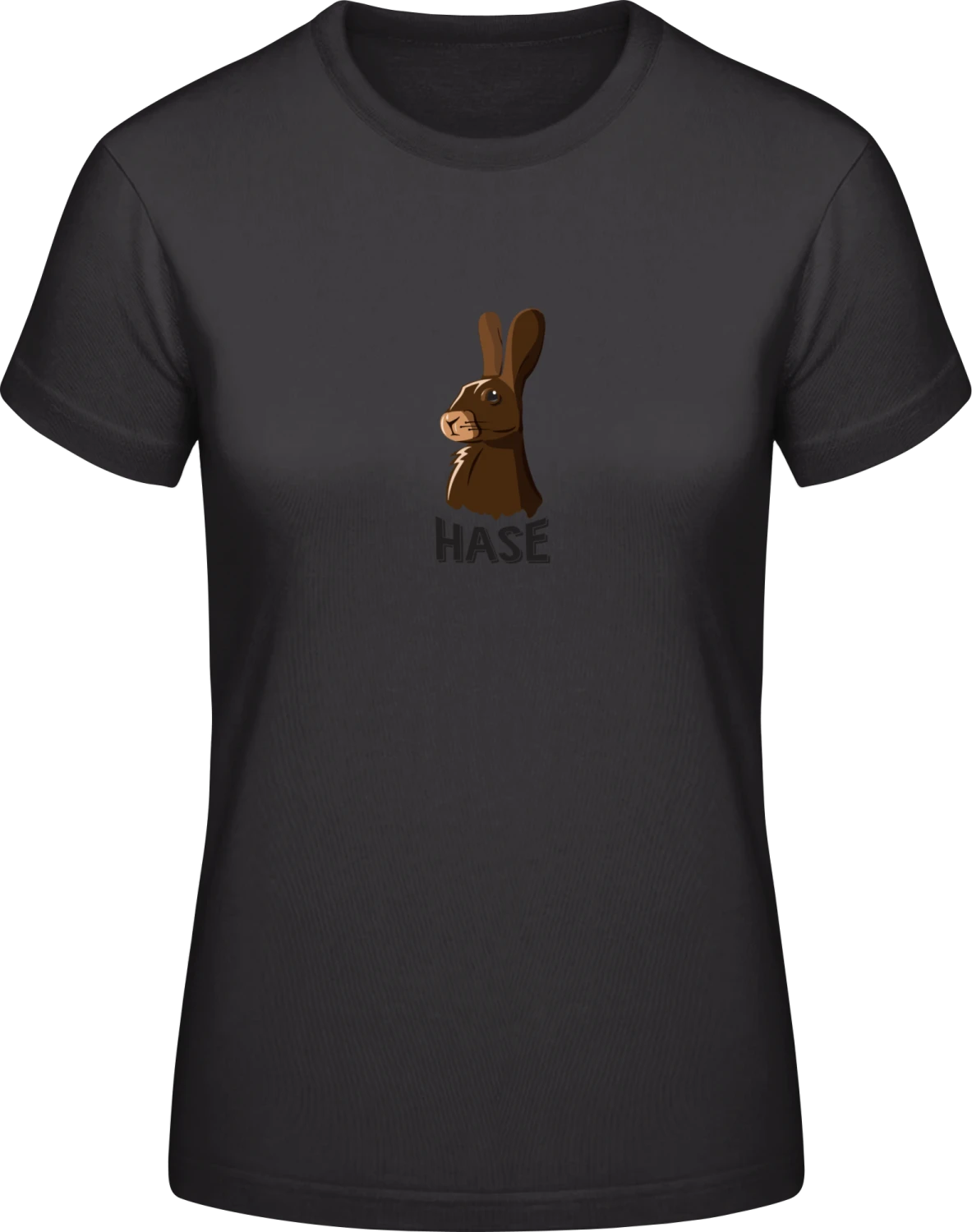 Hase illustriert - Black #E190 women T-Shirt - Front