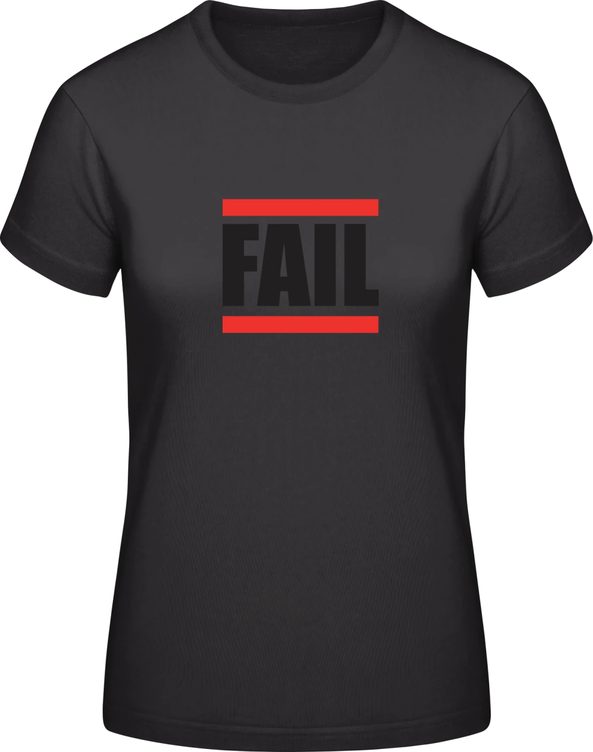 FAIL - Black #E190 women T-Shirt - Front