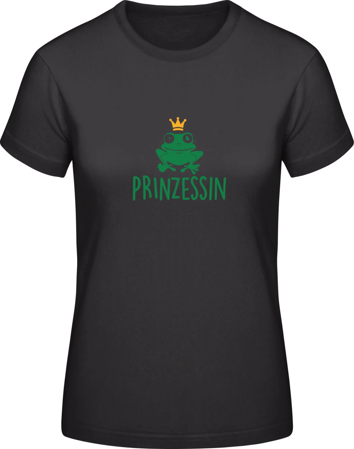 Frosch Prinzessin - Black #E190 women T-Shirt - Front