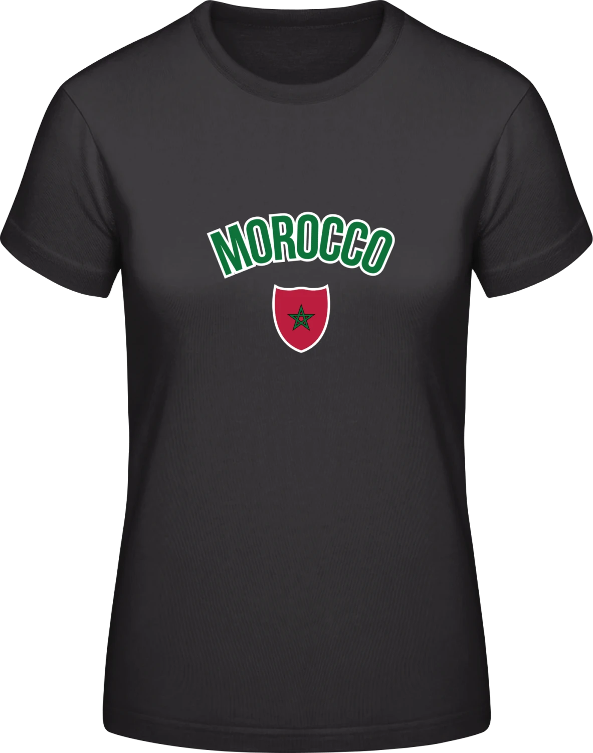 Morocco Fan - Black #E190 women T-Shirt - Front