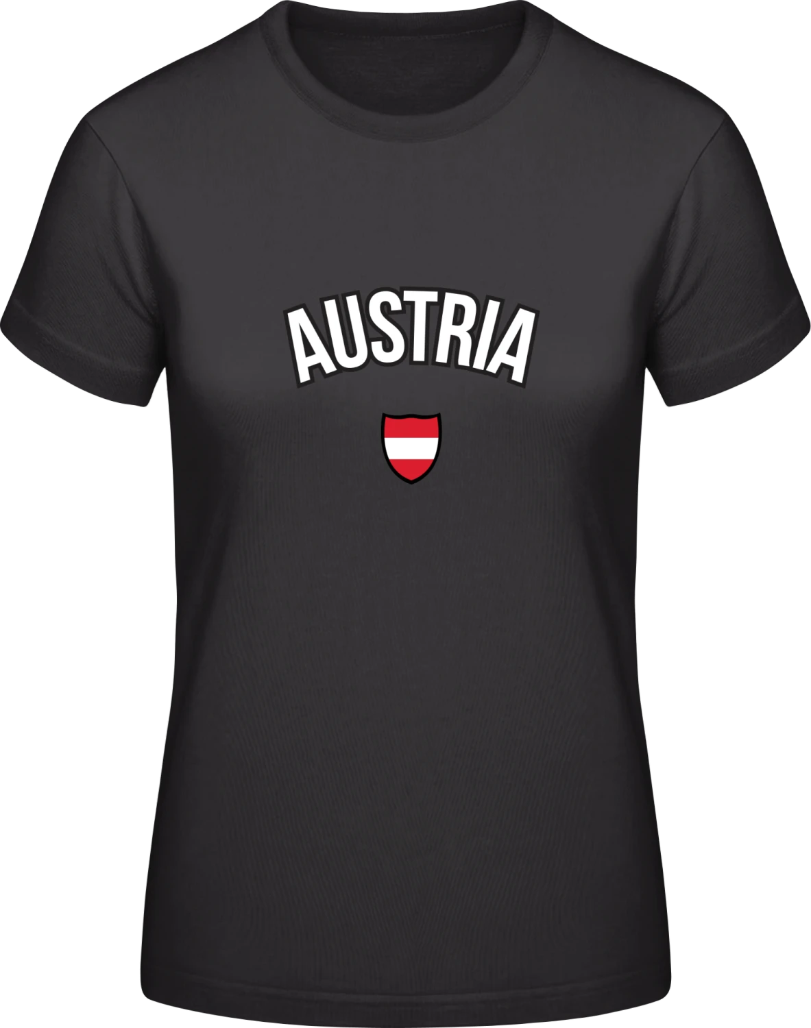 AUSTRIA Football Fan - Black #E190 women T-Shirt - Front