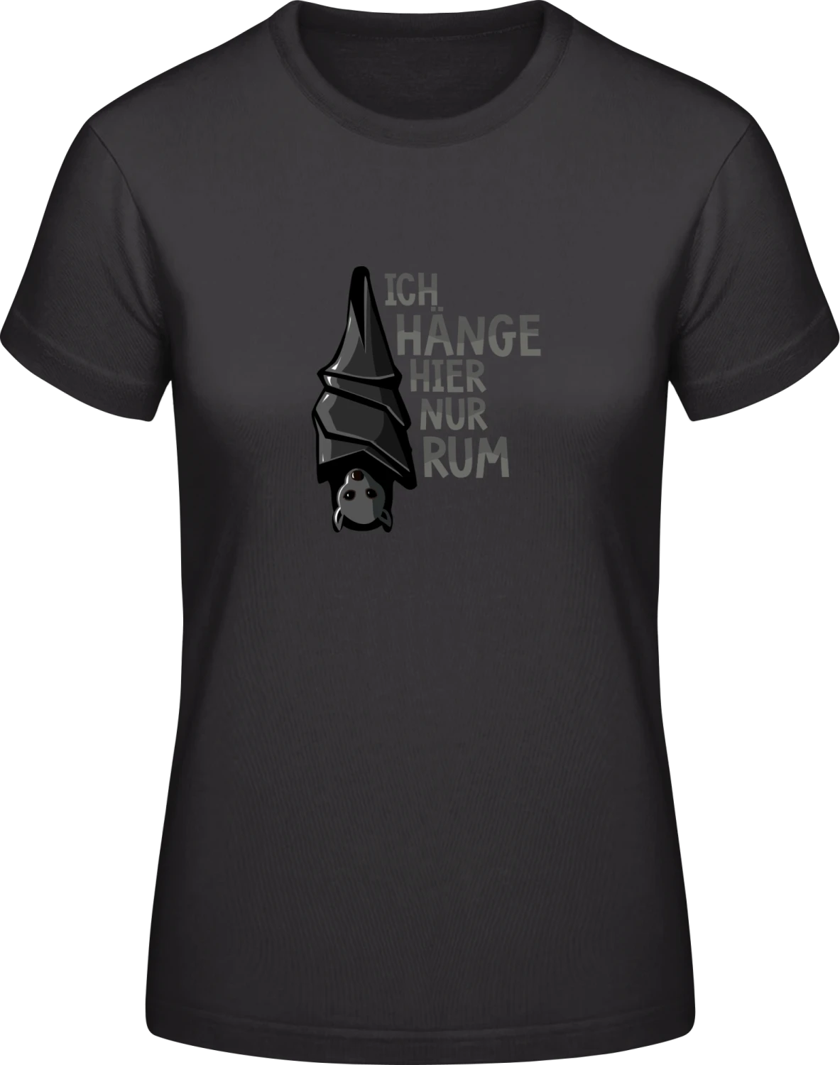 Ich Hänge hier nur rum - Black #E190 women T-Shirt - Front