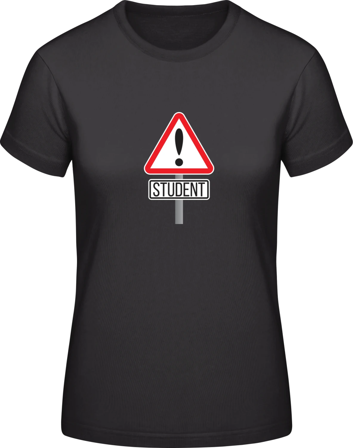 Danger! Student - Black #E190 women T-Shirt - Front