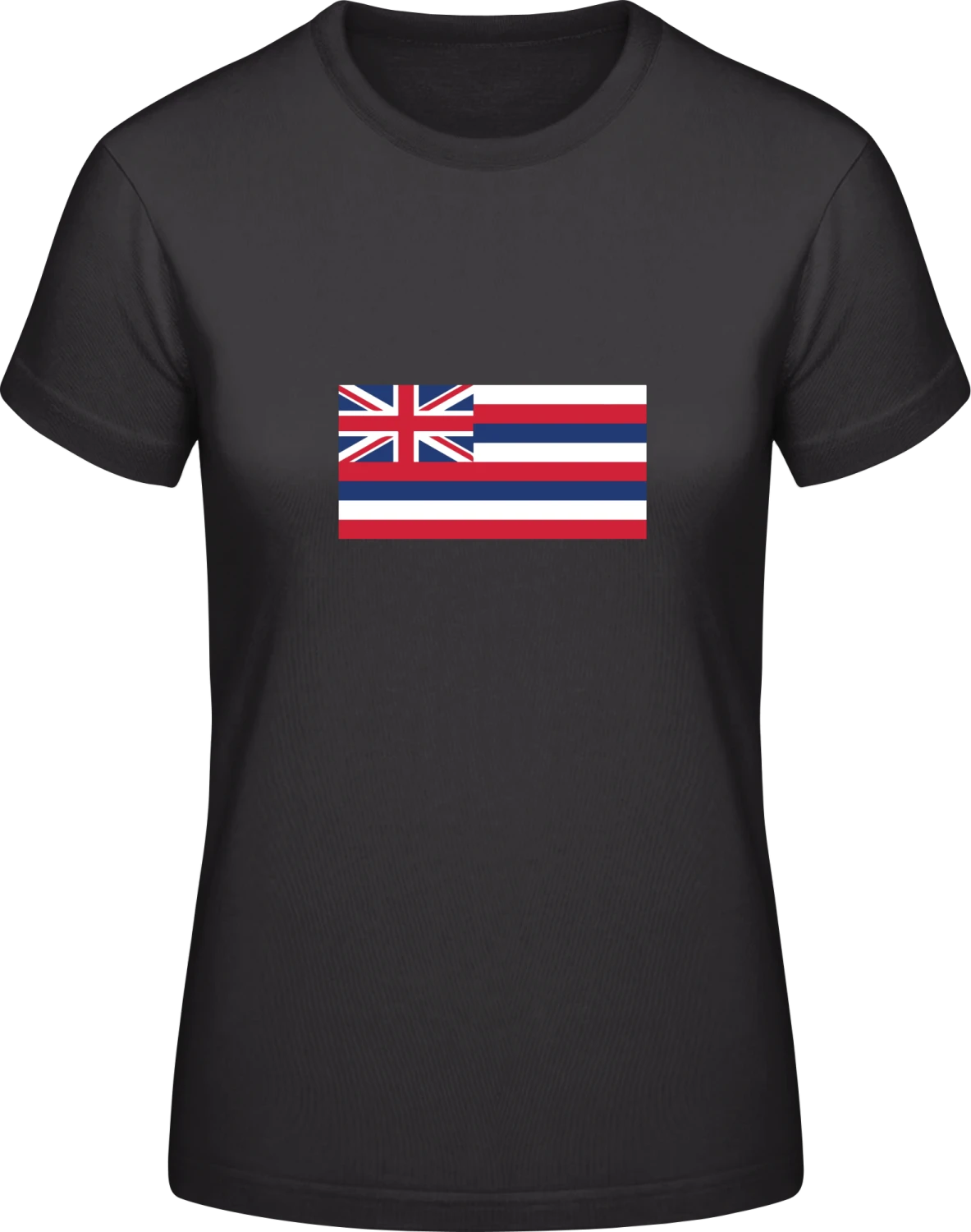 Hawaii Flag - Black #E190 women T-Shirt - Front