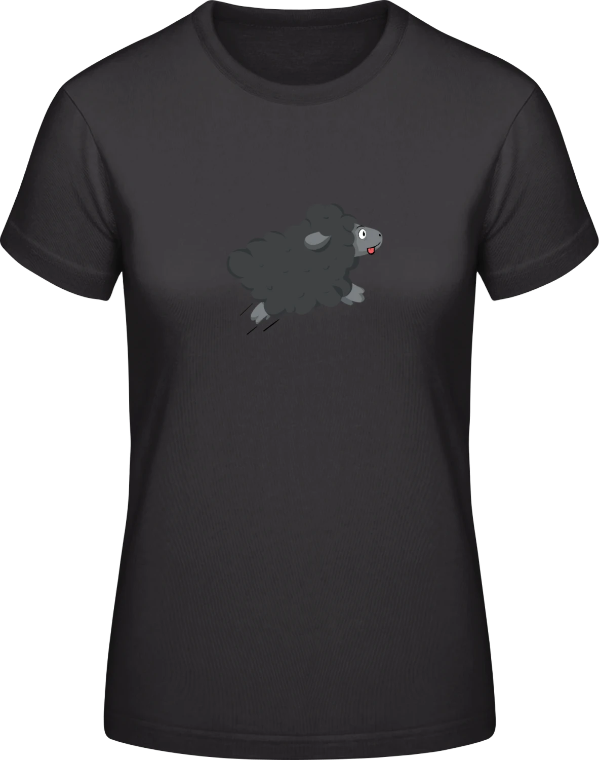 Black Sheep Funny - Black #E190 women T-Shirt - Front