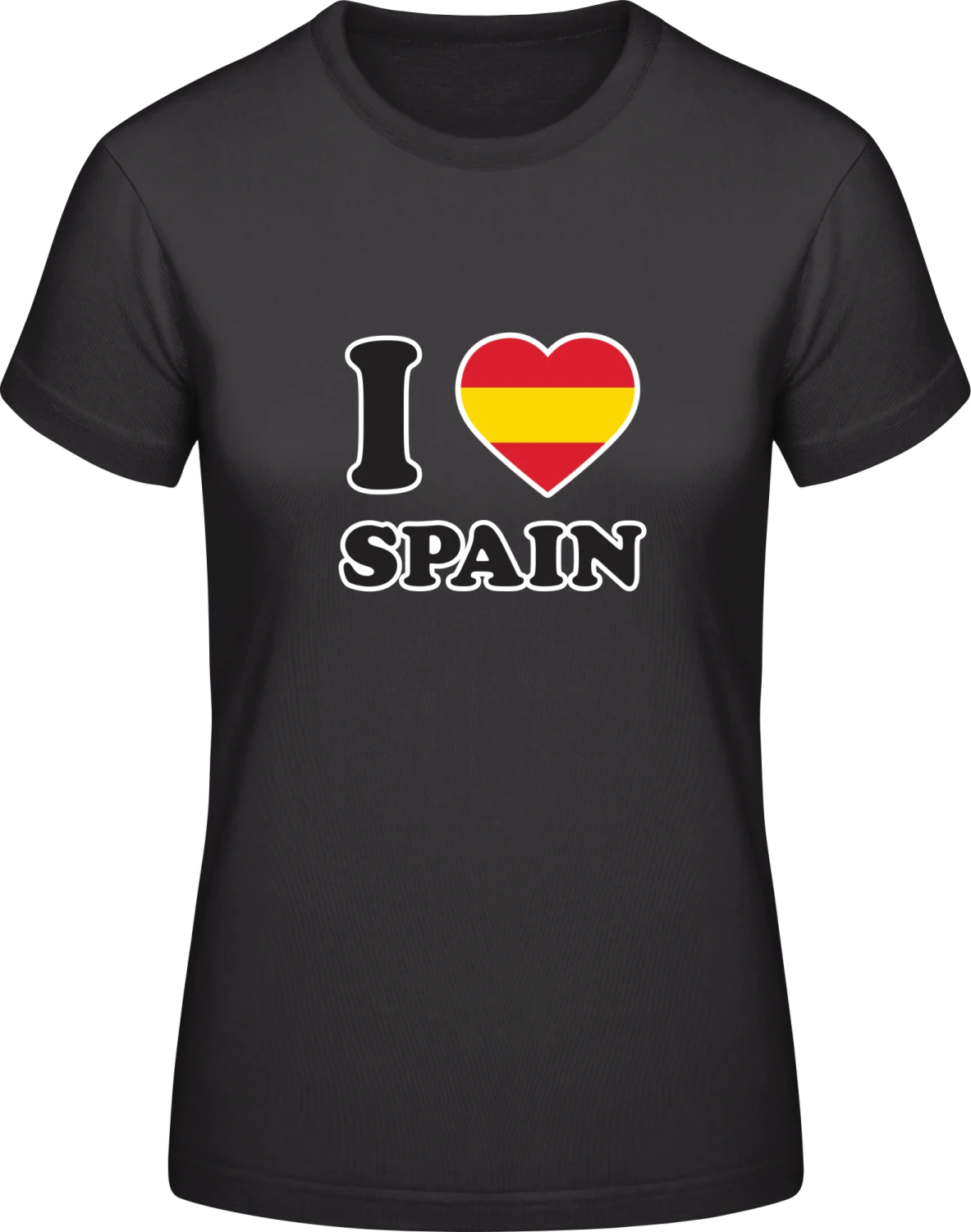 I Love Spain - Black #E190 women T-Shirt - Front