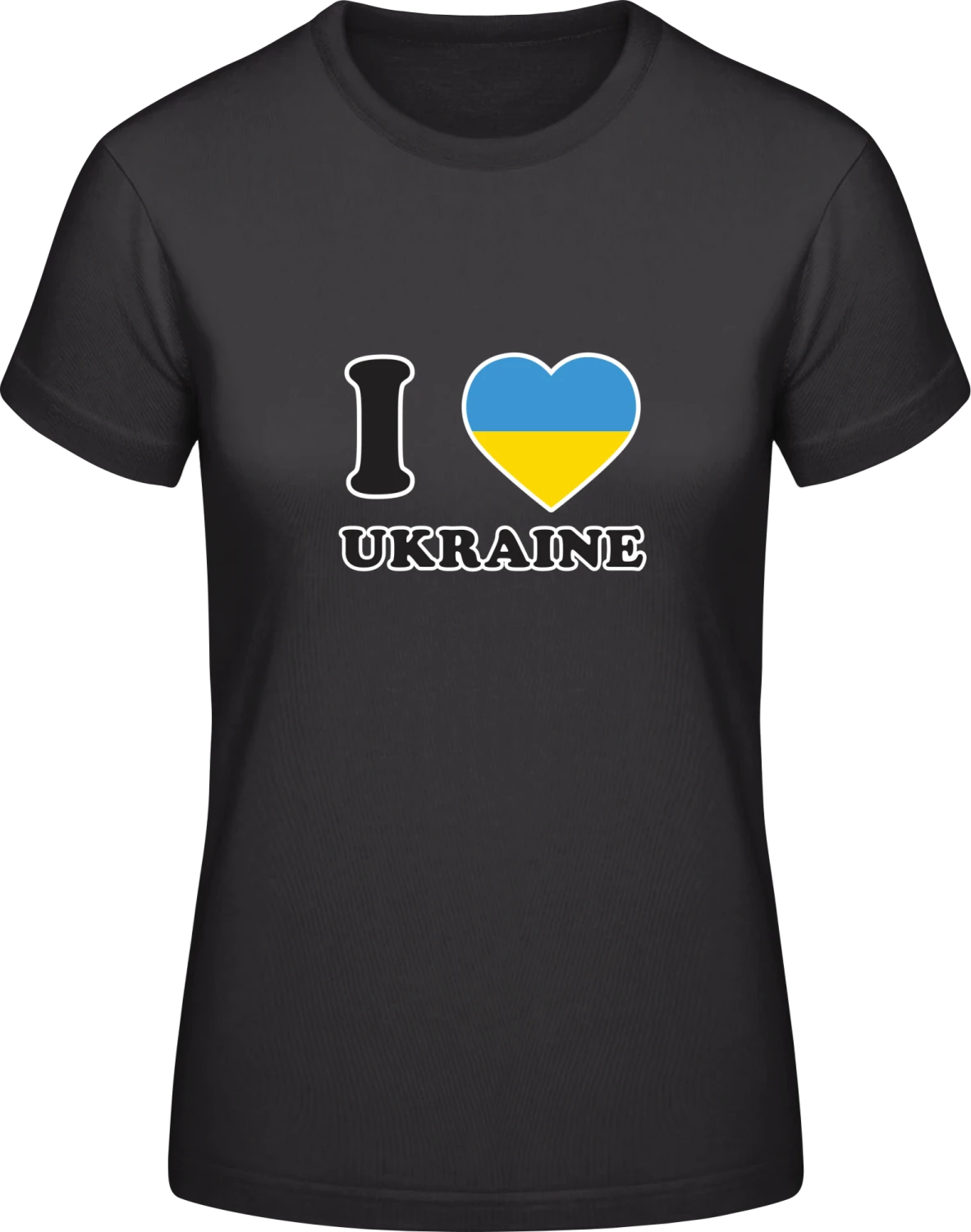 I Love Ukraine - Black #E190 women T-Shirt - Front