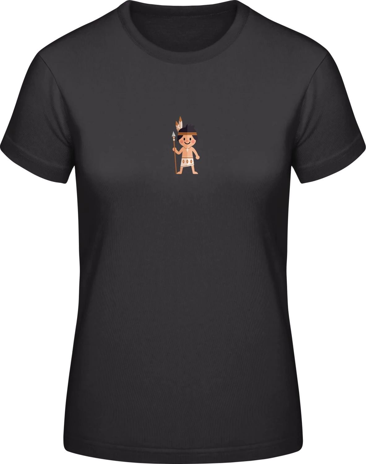 Litlle Indian Boy - Black #E190 women T-Shirt - Front