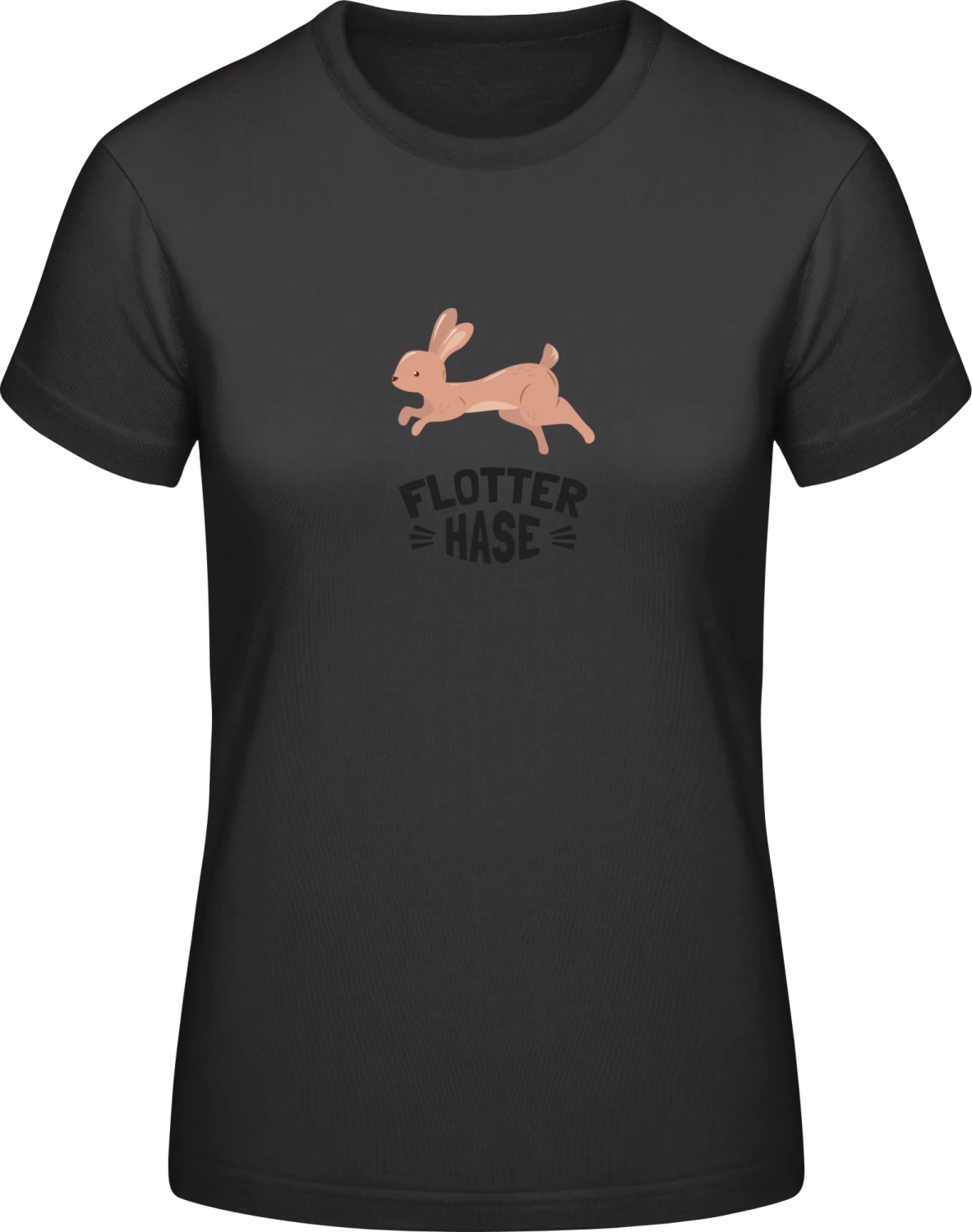 Flotter Hase Logo - Black #E190 women T-Shirt - Front