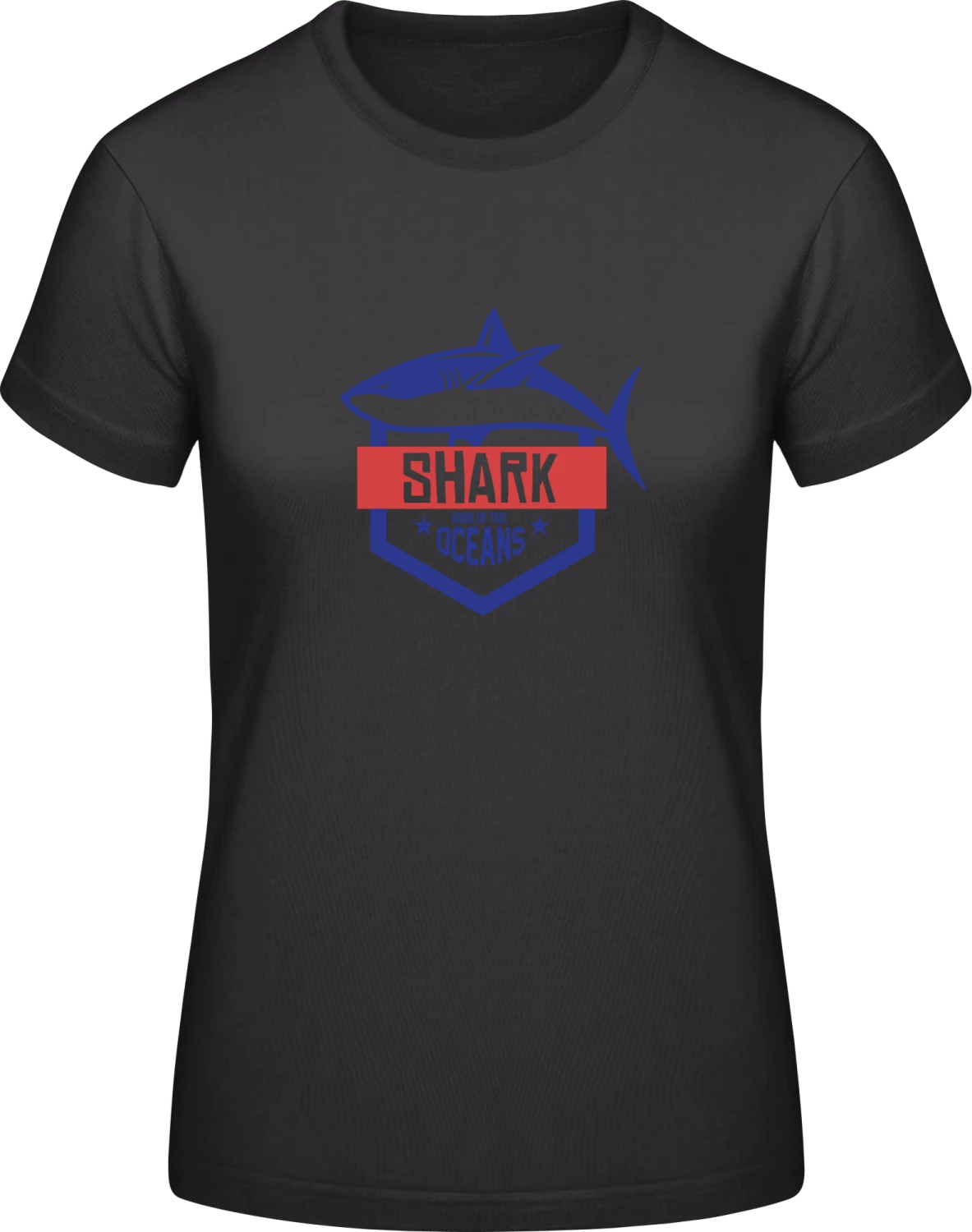 Shark King Of The Oceans - Black #E190 women T-Shirt - Front