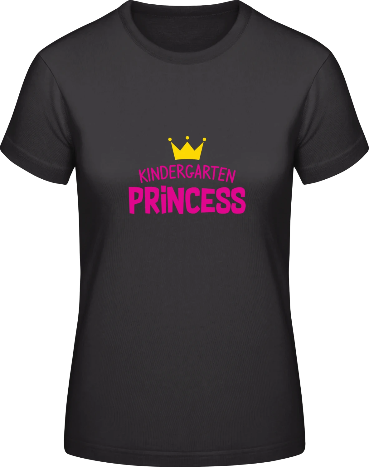 Kindergarten Princess - Black #E190 women T-Shirt - Front