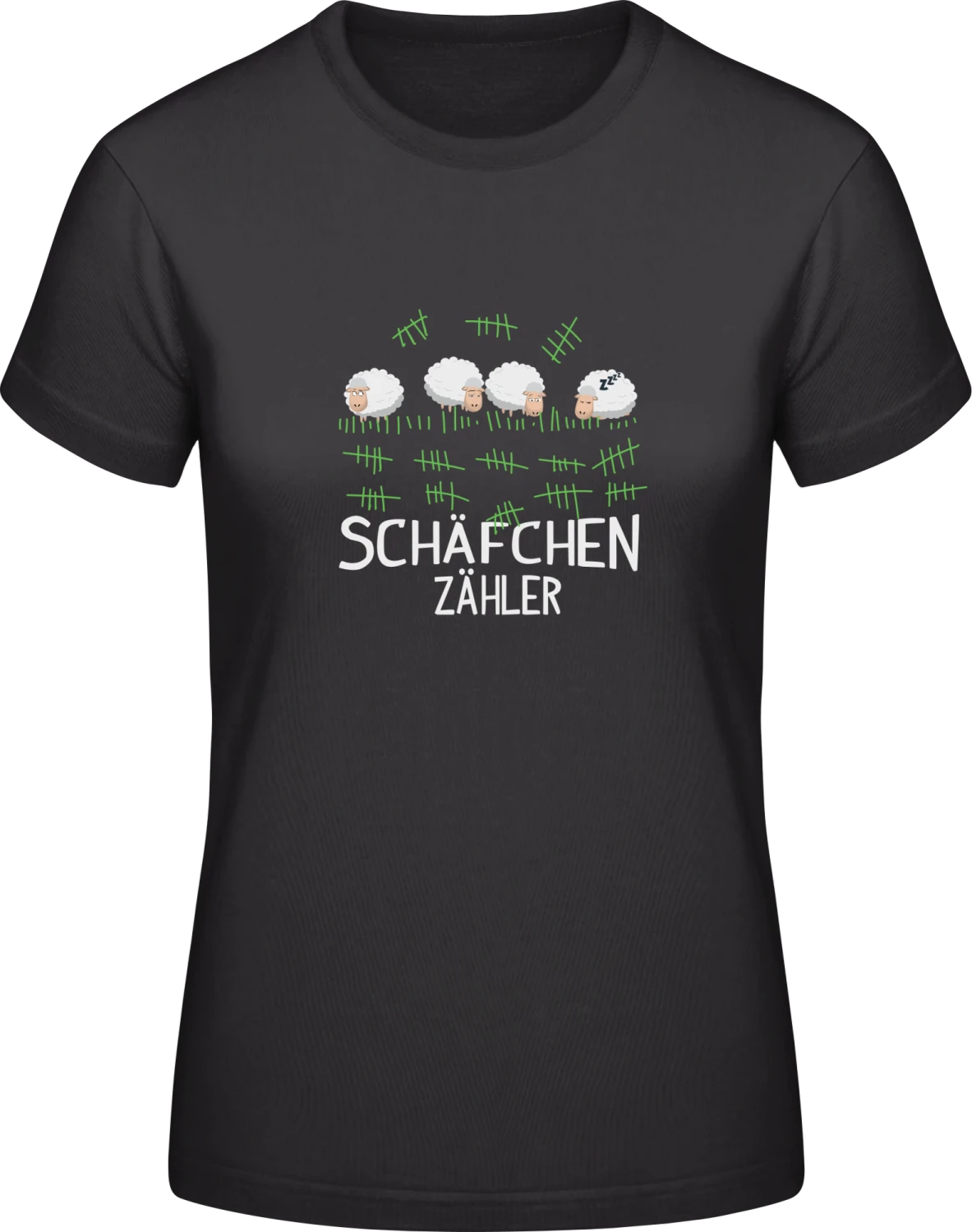 Schäfchen Zähler - Black #E190 women T-Shirt - Front