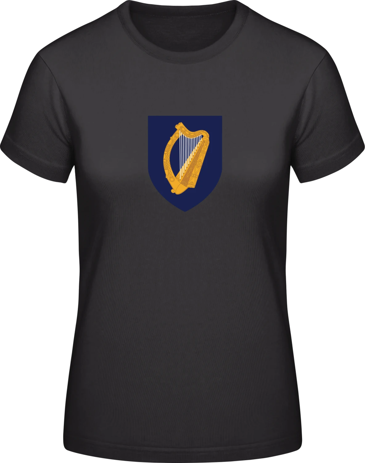 Ireland Coat of Arms - Black #E190 women T-Shirt - Front