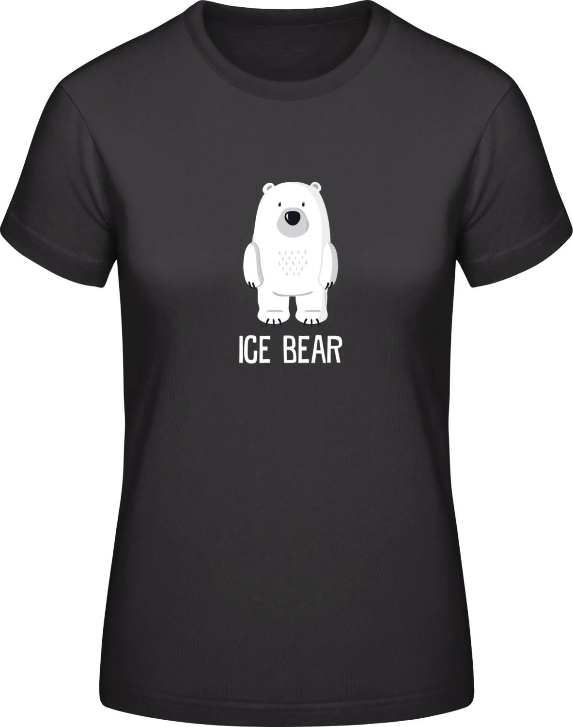 Polar Ice Bear - Black #E190 women T-Shirt - Front