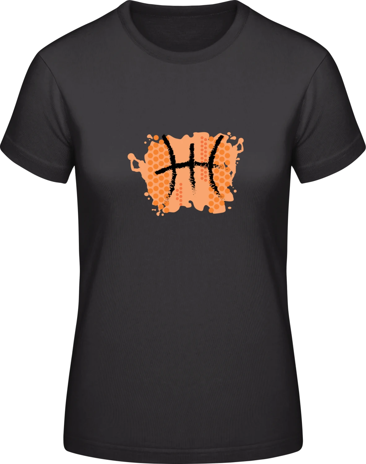 Basketball Splash - Black #E190 women T-Shirt - Front