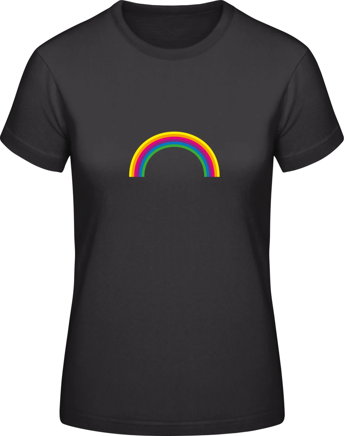 Rainbow Simple - Black #E190 women T-Shirt - Front