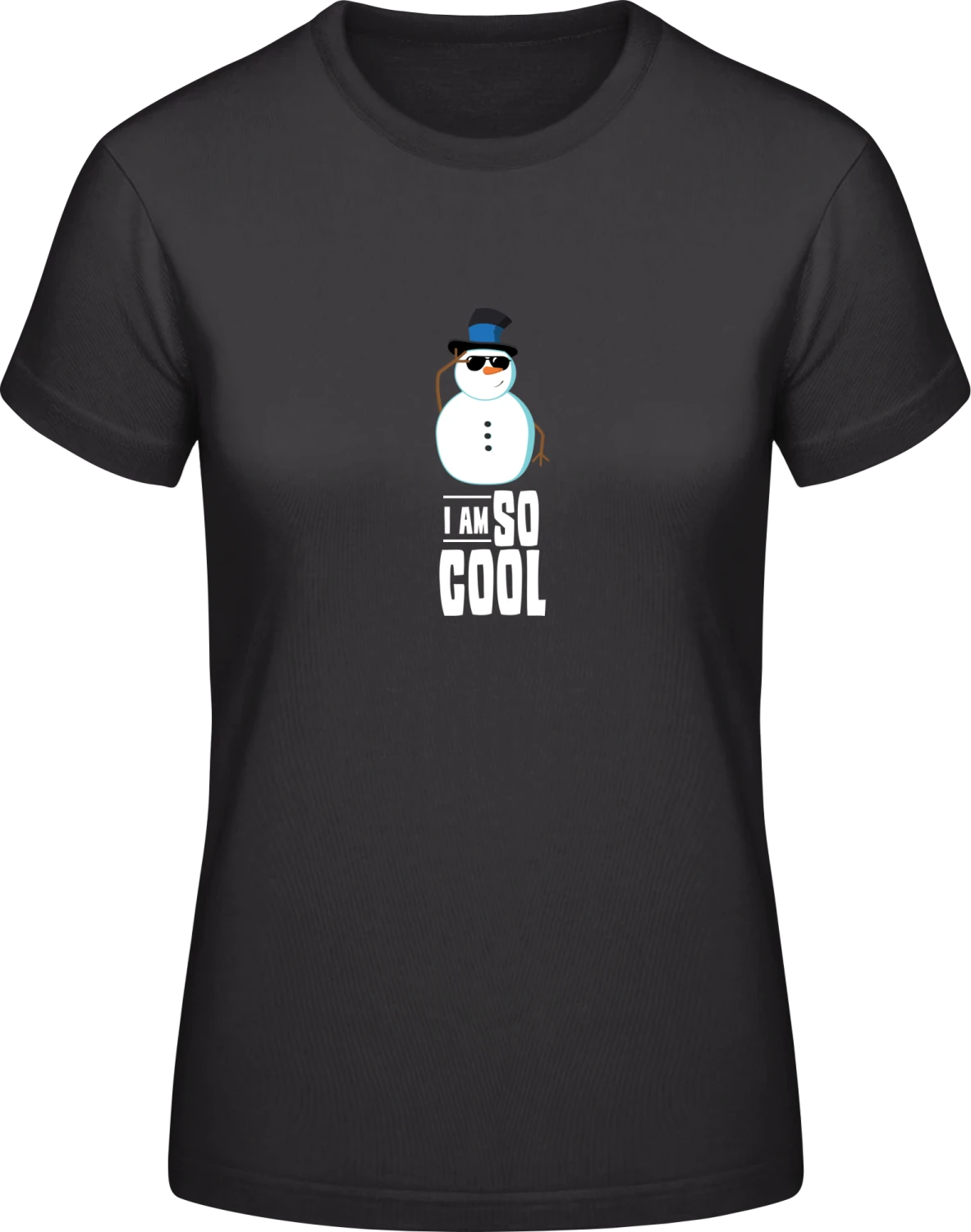 I Am So Cool - Black #E190 women T-Shirt - Front