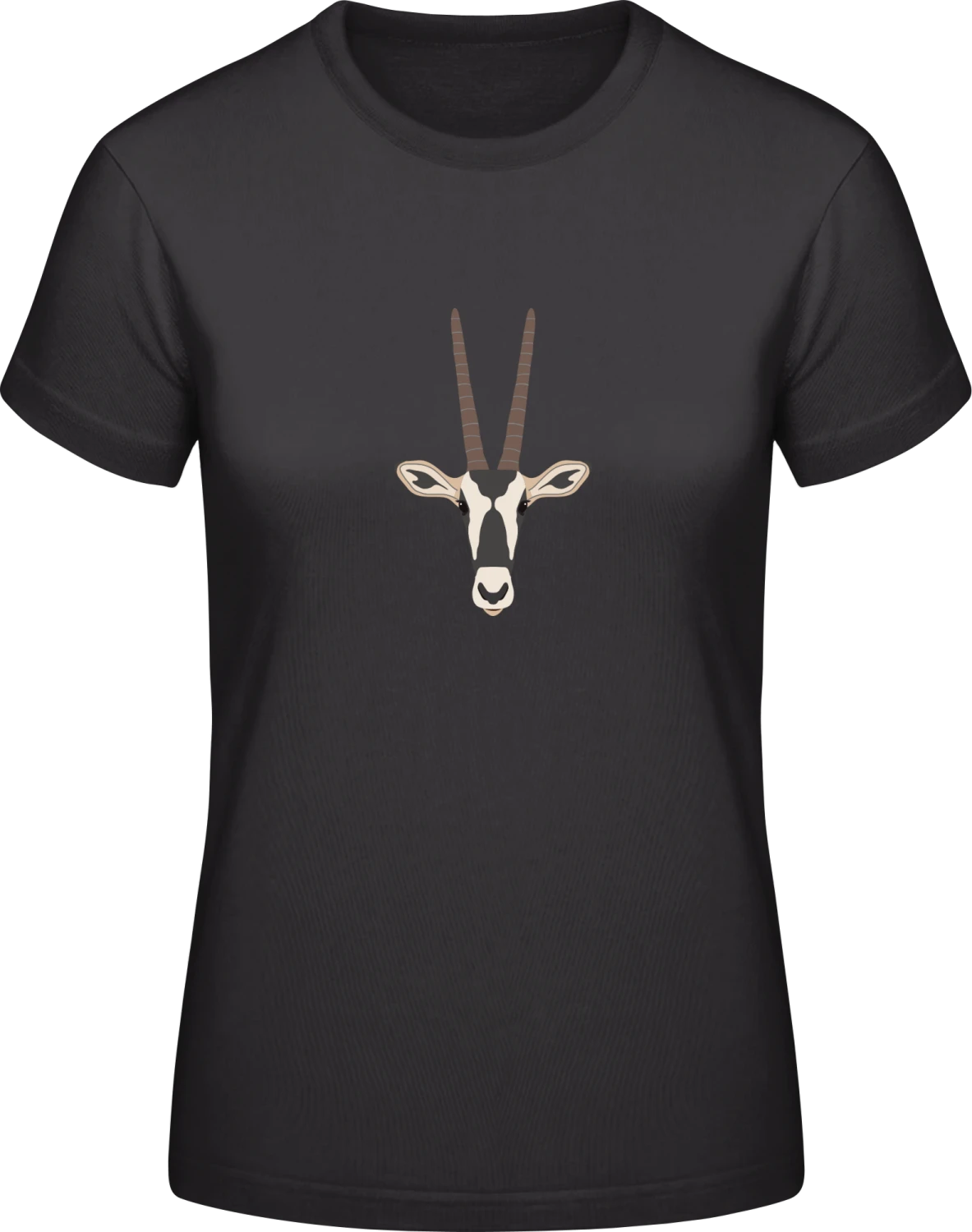 African Antelope - Black #E190 women T-Shirt - Front