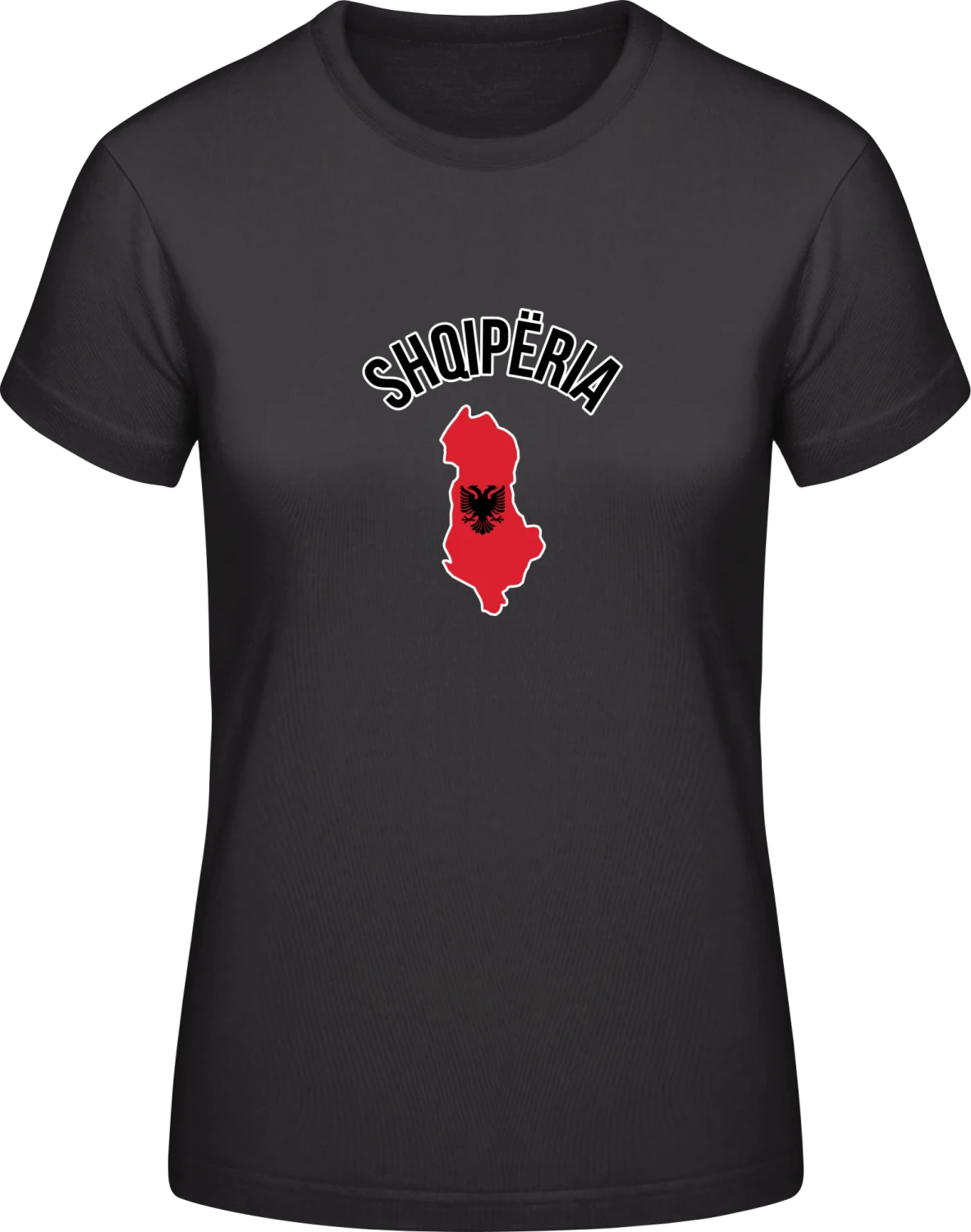 Shqiperia - Black #E190 women T-Shirt - Front