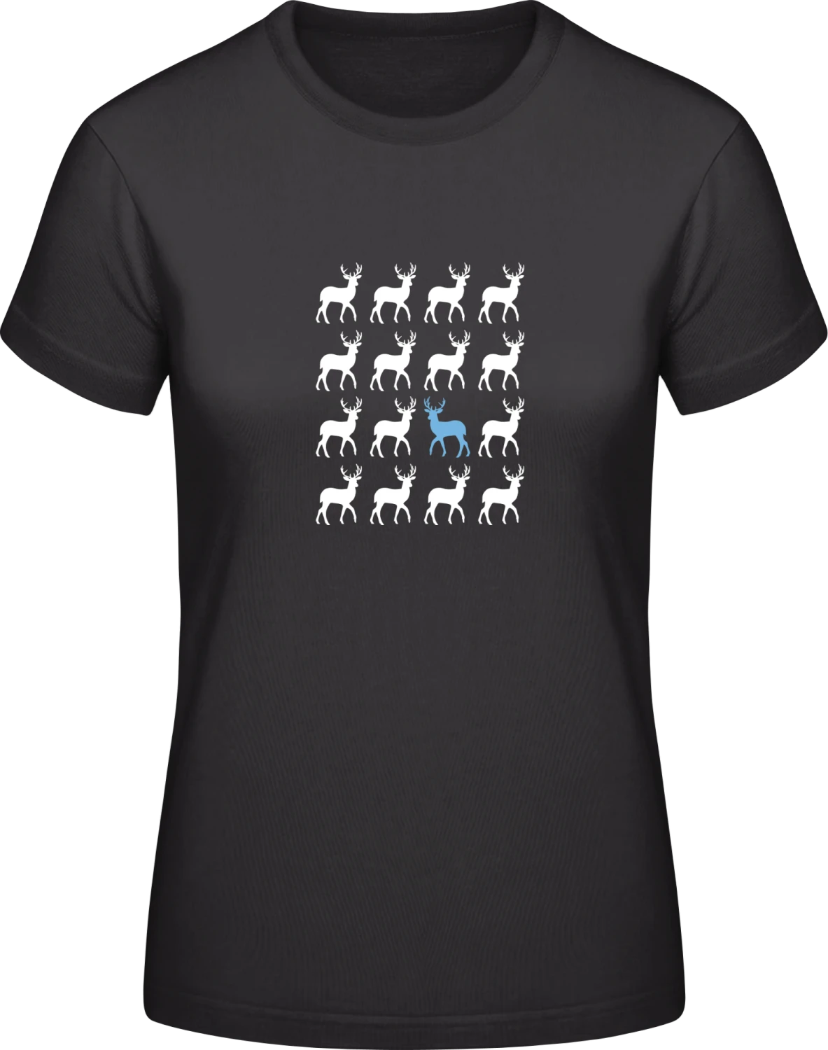 Different Moose - Black #E190 women T-Shirt - Front