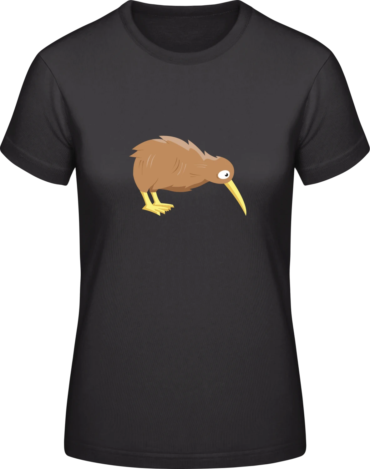 Kiwi Bird Funny - Black #E190 women T-Shirt - Front