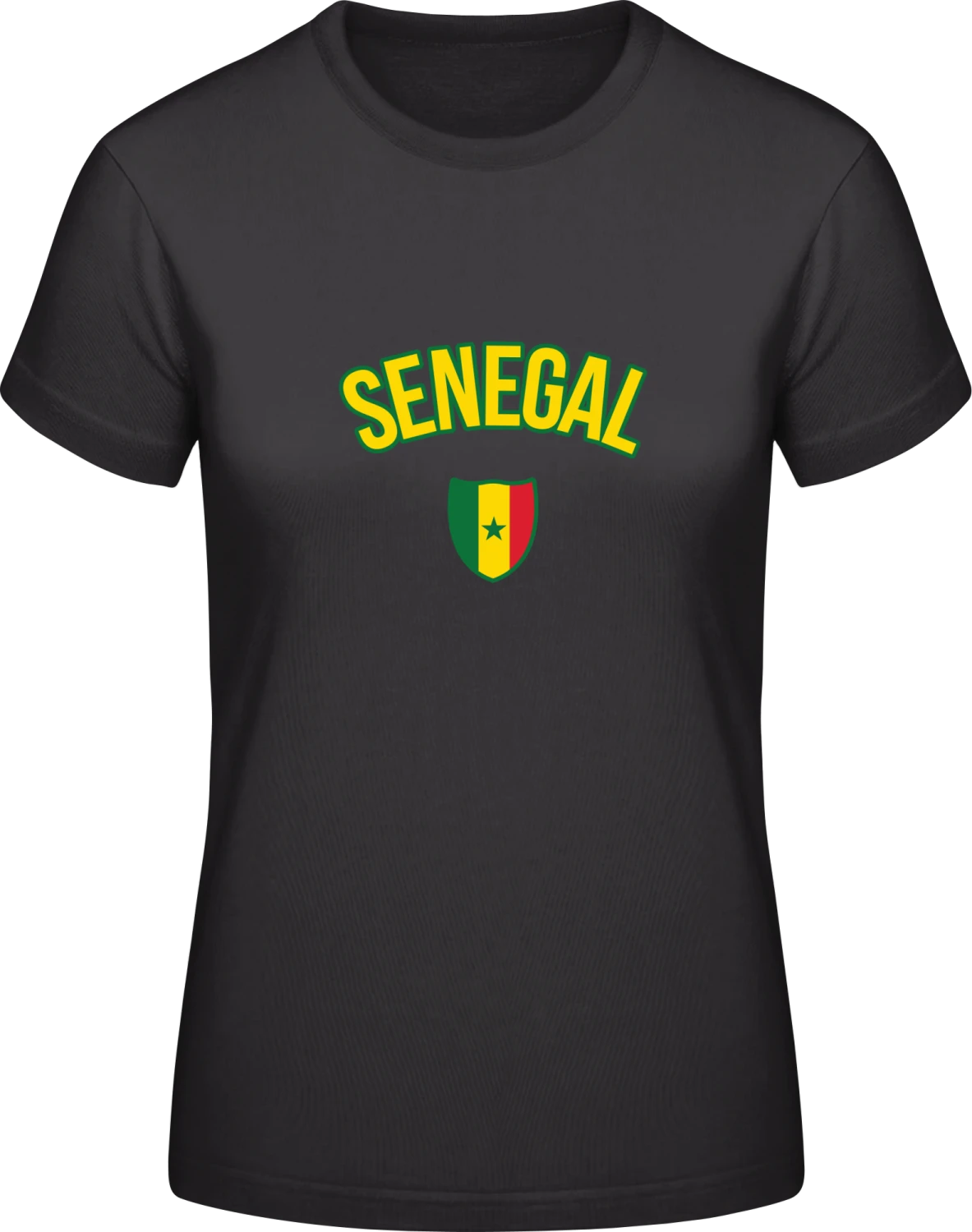 SENEGAL Fan - Black #E190 women T-Shirt - Front