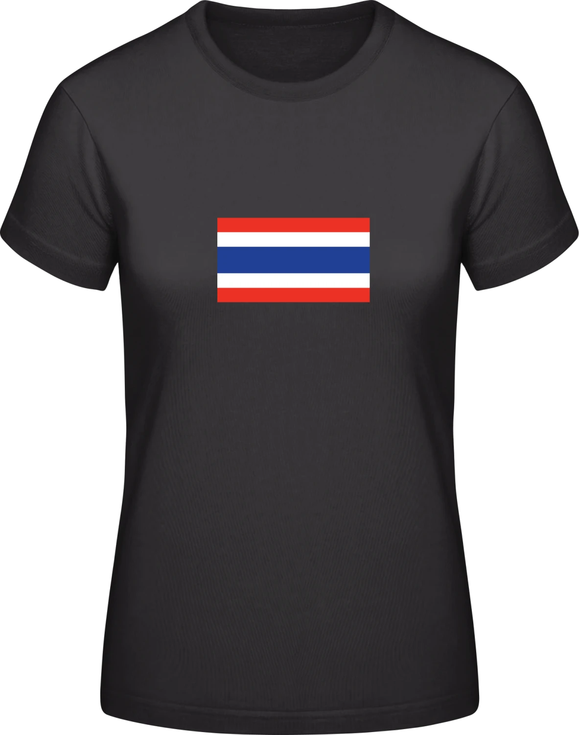 Thailand Flag - Black #E190 women T-Shirt - Front