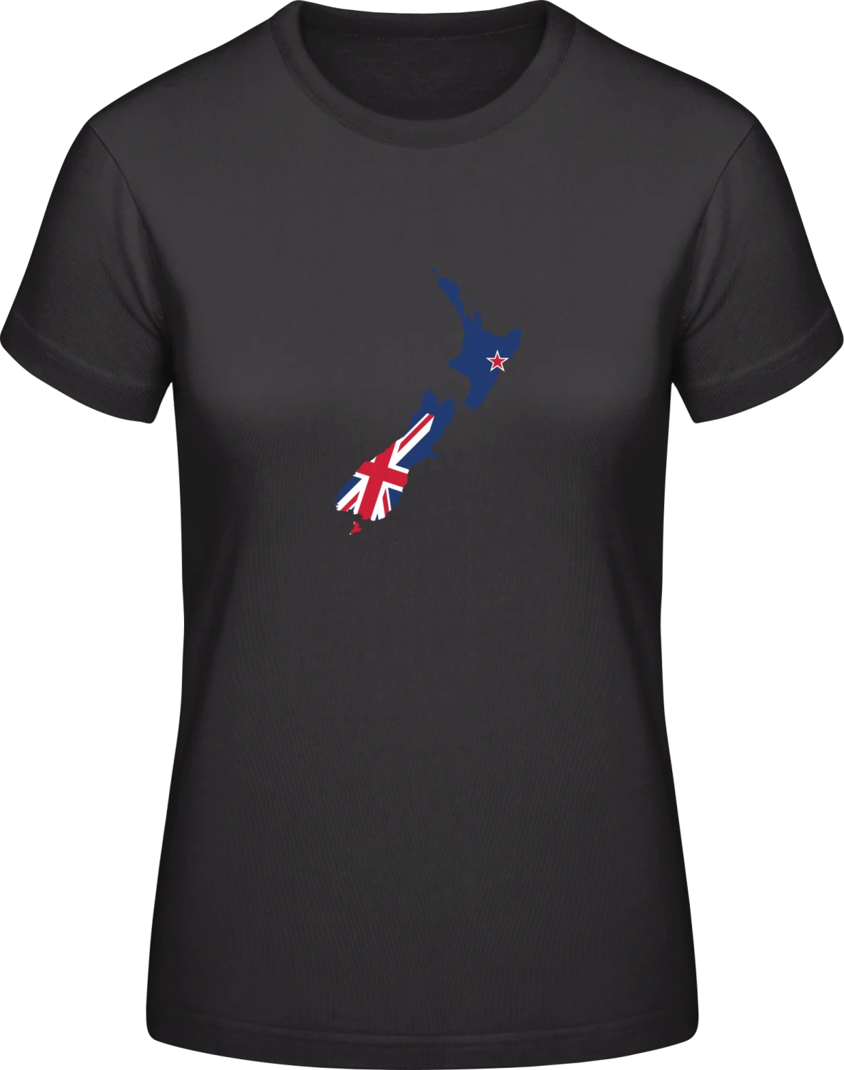 New Zealand Flag - Black #E190 women T-Shirt - Front