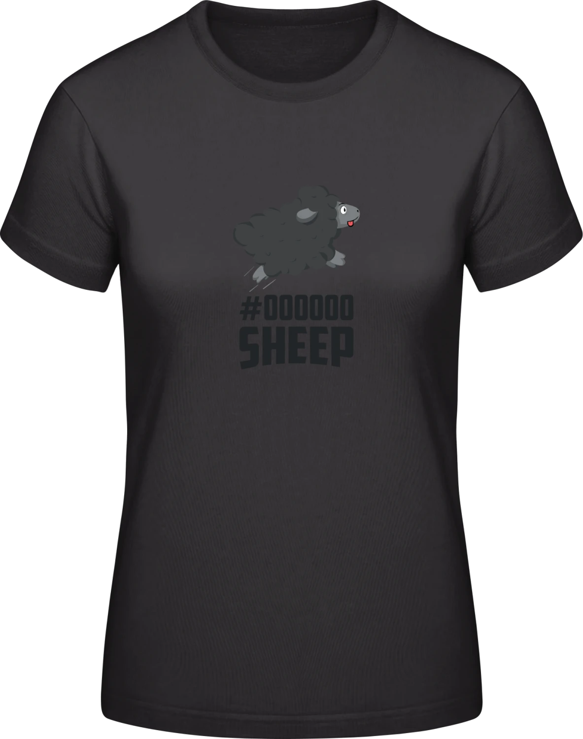 Black Sheep Geek - Black #E190 women T-Shirt - Front