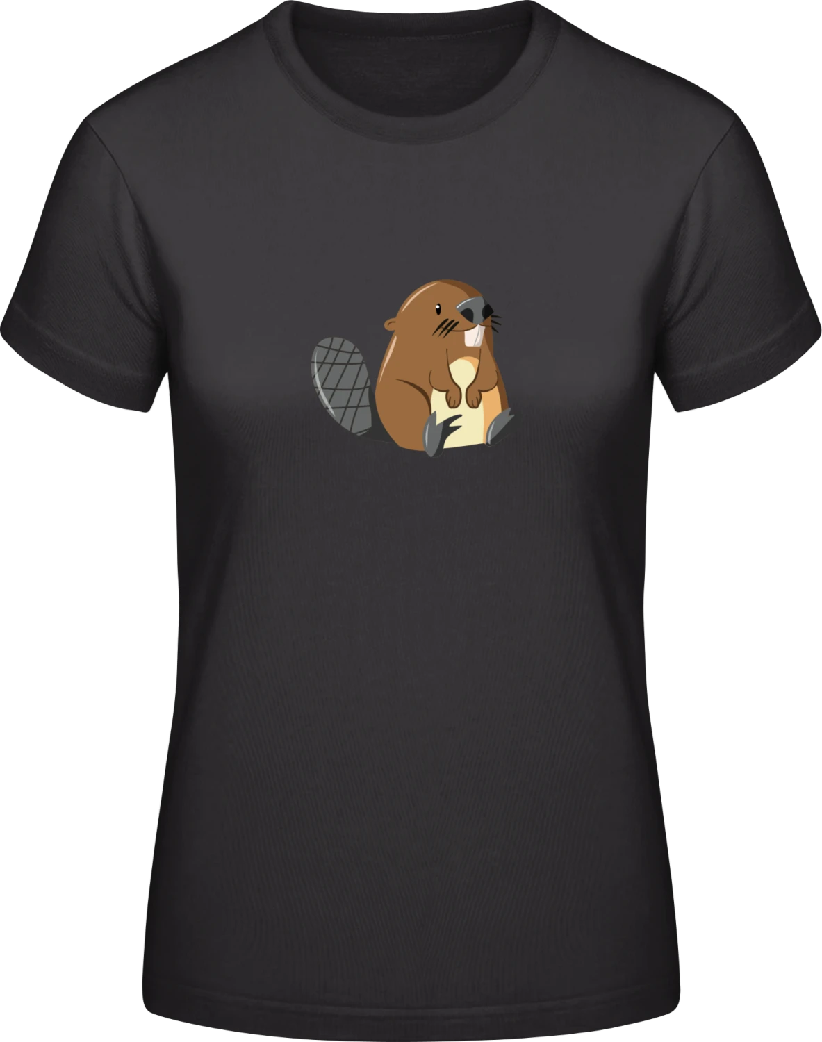 Little Beaver - Black #E190 women T-Shirt - Front