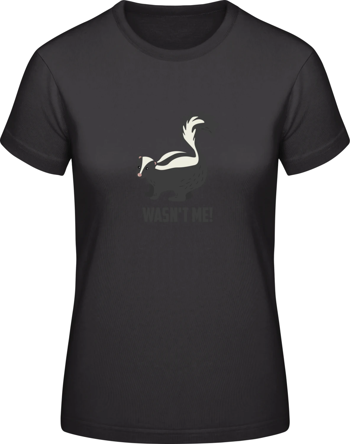 Wasn´t Me Skunk - Black #E190 women T-Shirt - Front