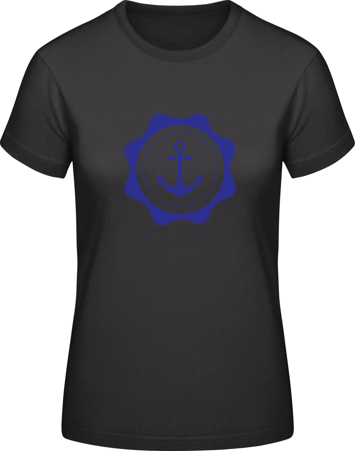 Anchor Logo - Black #E190 women T-Shirt - Front