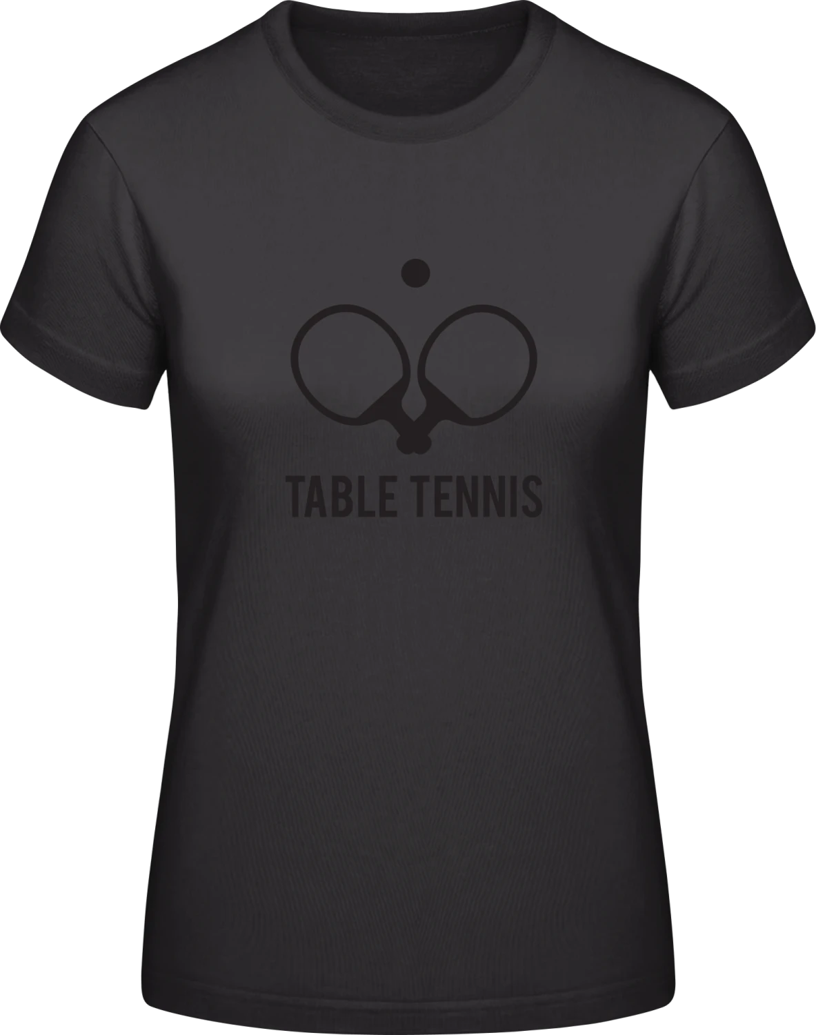 Table Tennis - Black #E190 women T-Shirt - Front