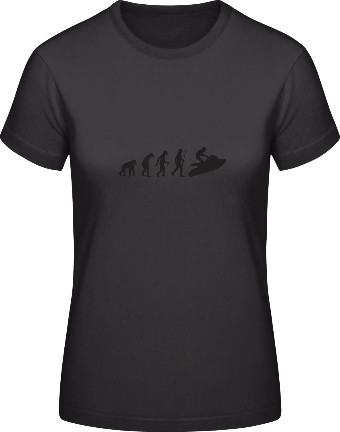 Jet Ski Evolution - Black #E190 women T-Shirt - Front