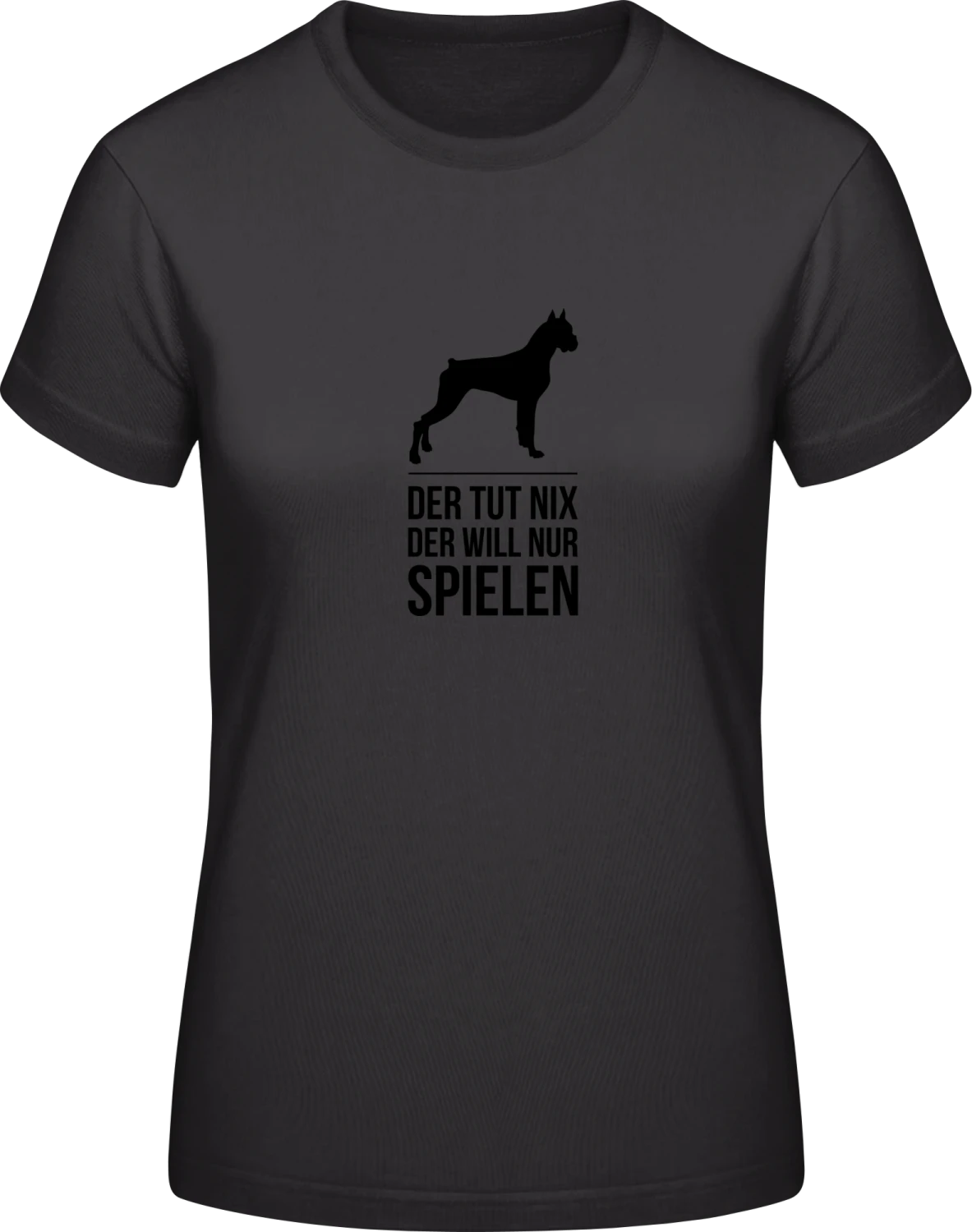 Der will nur spielen - Black #E190 women T-Shirt - Front