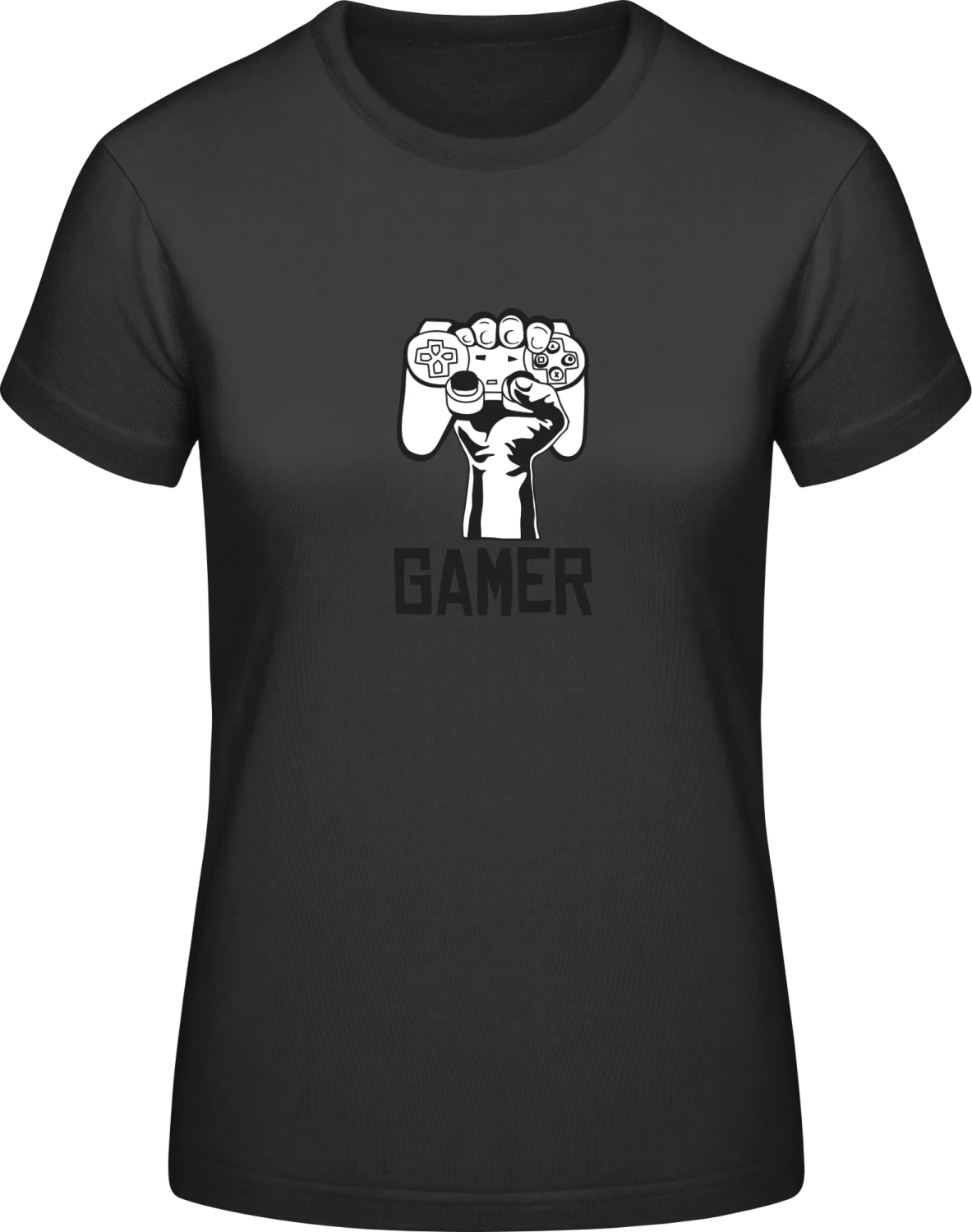 Gamer Power - Black #E190 women T-Shirt - Front