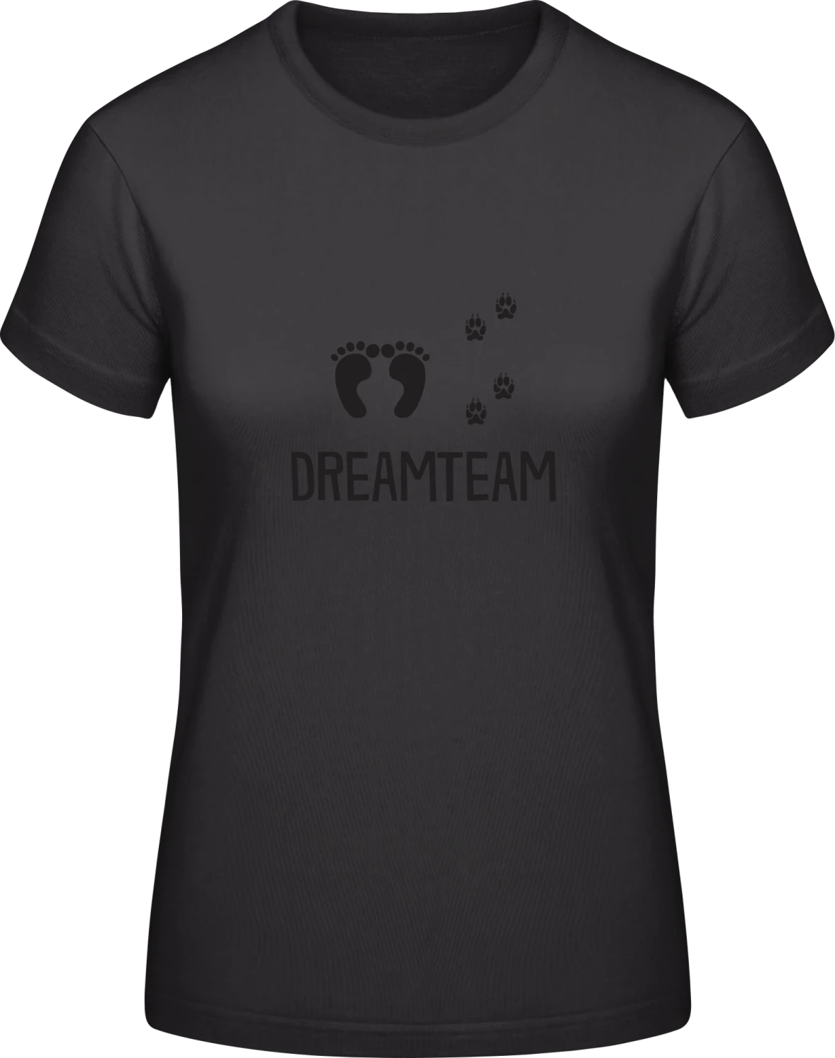 Dreamteam Pet - Black #E190 women T-Shirt - Front