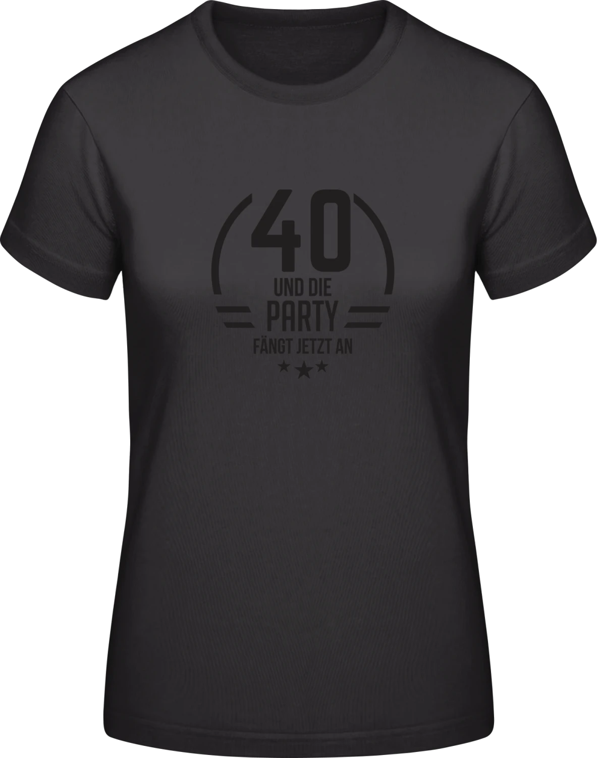 40 und die Party fängt jetzt an - Black #E190 women T-Shirt - Front