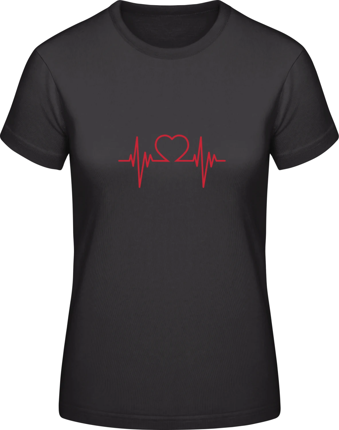 Heart Pulse - Black #E190 women T-Shirt - Front