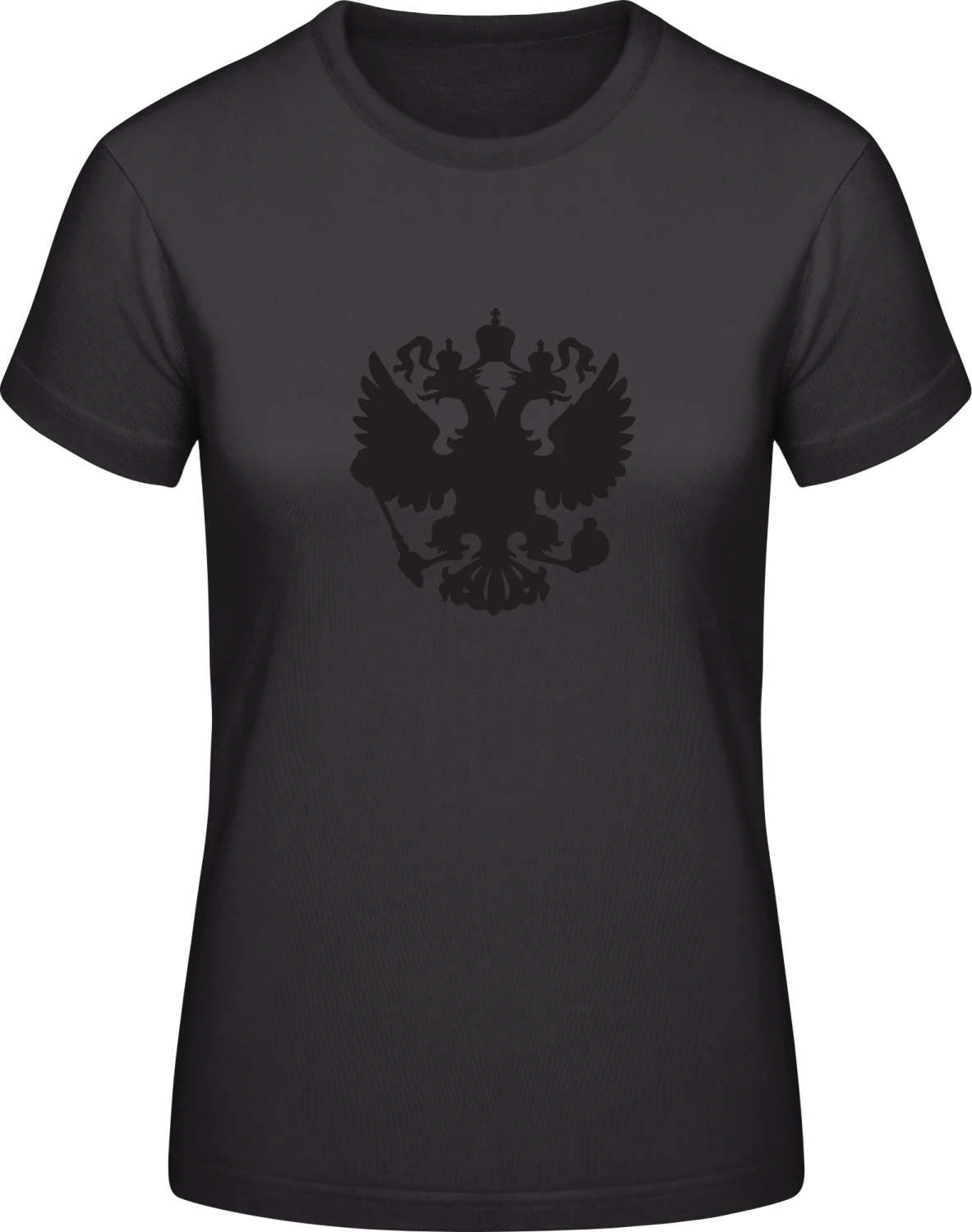 Russian Eagle Flag - Black #E190 women T-Shirt - Front