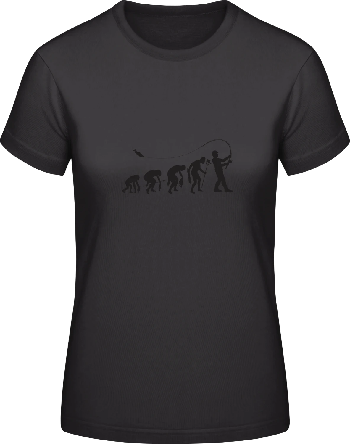 History of Fishing - Black #E190 women T-Shirt - Front