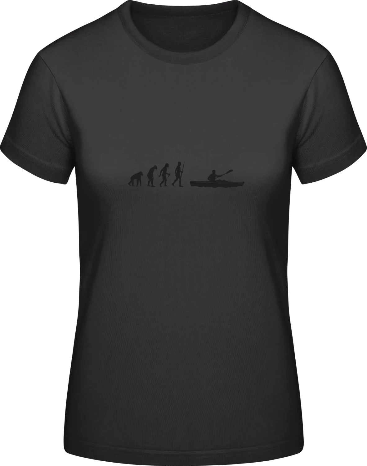 Evolution of Rafting - Black #E190 women T-Shirt - Front