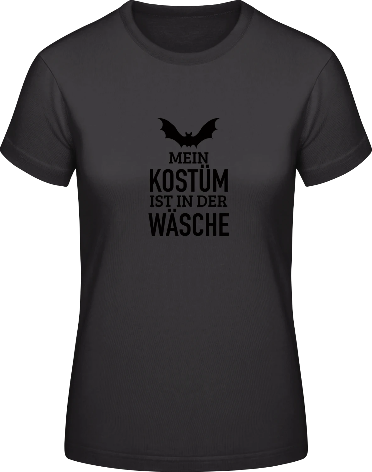 Mein Kostüm ist der Wäsche - Black #E190 women T-Shirt - Front