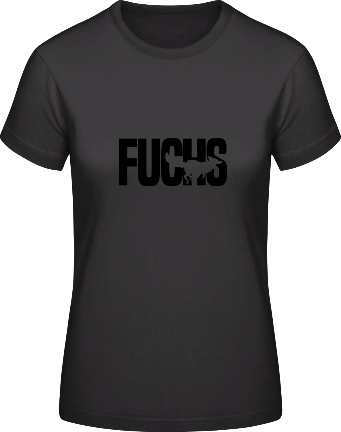 Fuchs Schriftzug - Black #E190 women T-Shirt - Front