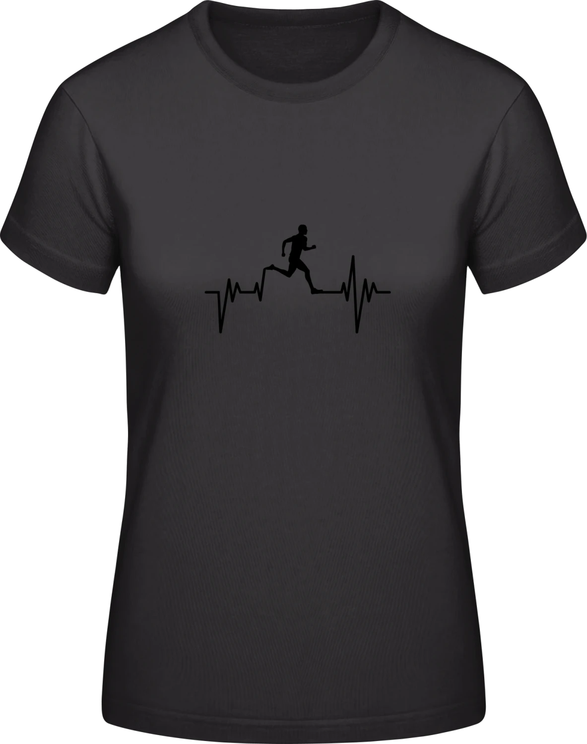 Running Pulse - Black #E190 women T-Shirt - Front