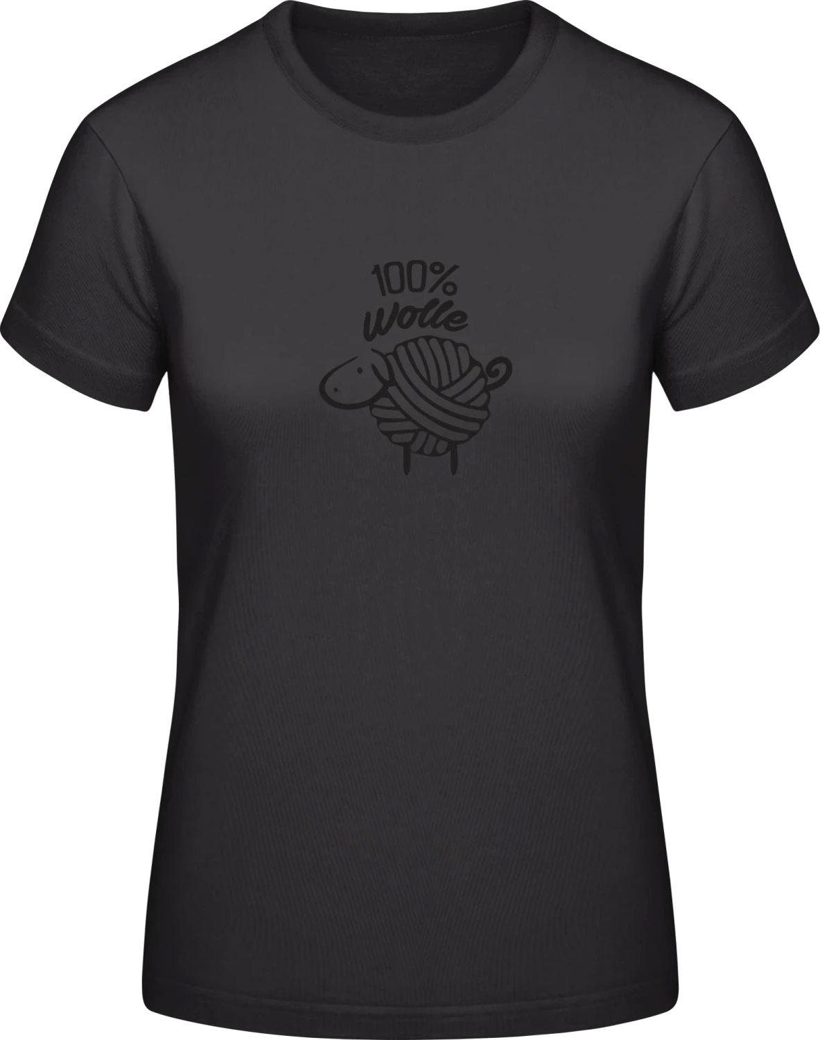 100 Prozent Wolle - Black #E190 women T-Shirt - Front